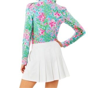 Lilly Pulitzer Priska Pleated Resort White Tennis Golf Skirt Skort